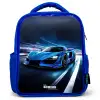 Blauwe blitz Kinderrugzak - Blauw middel -3d