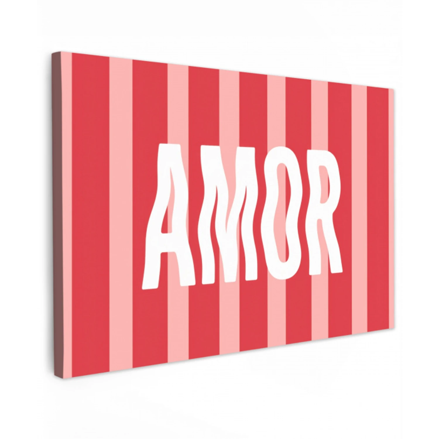 Amor - Strepen - Rood - Roze canvas 2cm klein -z3d