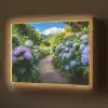 Hortsensia - Pad - Bloemen Light Box met batterij (Wandlamp) middel -z3d_website