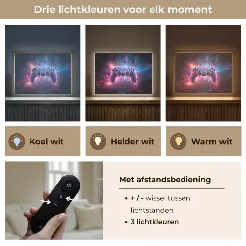 Controller - Neon - Explosie - Abstract Light Box met batterij (Wandlamp kind) middel -USP_lichtkleurNL