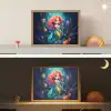 Zeemeermin - Bloemen - Onderwater - Meisjes - Kind Light Box met batterij (Wandlamp kind) middel -sfeer3_kind