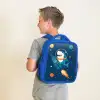 Raket - Haai - Ruimte Kinderrugzak - Blauw middel -sfeer2