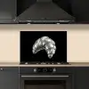 Croissant - Metaal - Zilver keuken achterwand spatscherm klein -sfeer1