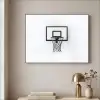 Basketbalbord - Minimalistisch - Zwart Textielframe - compleet frame klein -sfeer2