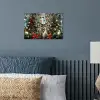 Kerstfeest - Dennenbos - Rood poster papier klein -sfeer2