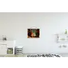 Gnooms - Kerst - Raam - Kleurrijk textielposter latten blank klein -kinderkamer