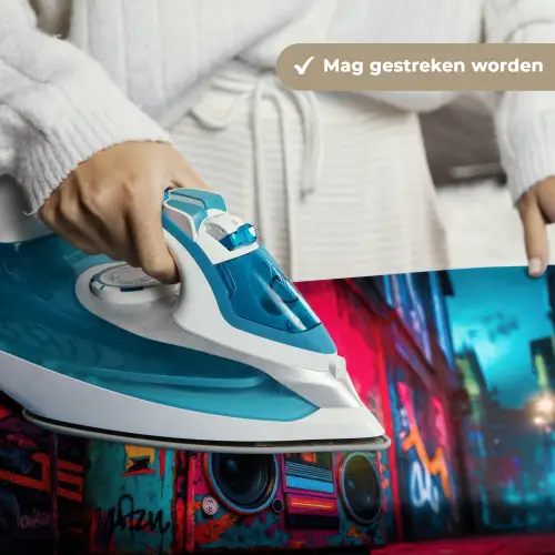 Boombox - Rood - Graffiti - Neon Wandkleed katoen klein -sfeer9