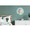 Slagroom - Taart - Blauw - Eten Wandcirkel aluminium klein -slaapkamer