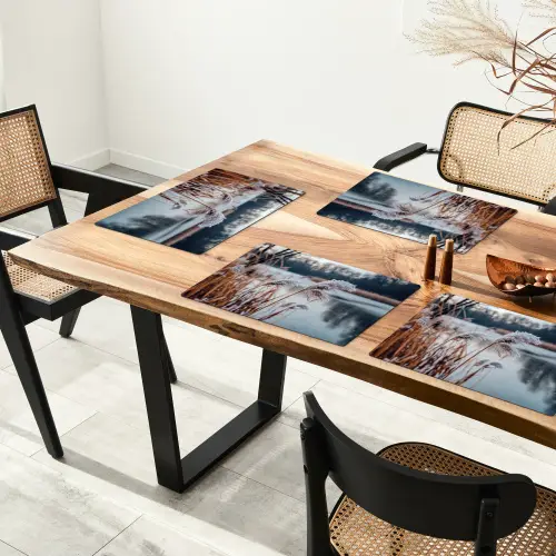 Riet - Gras - Natuur - Winter - Meer Placemat vinyl groot -zzsfeer4_Kitchenyeah-website