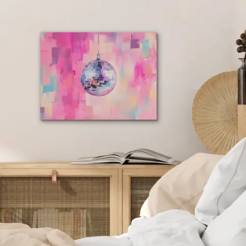 Discobal - Pink - Verf PET vilt klein -sfeer3