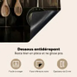 Keukengerei - Rustiek - Tegels - Kruiden Inductie beschermer vinyl 3mm middel -usfeer4_FR