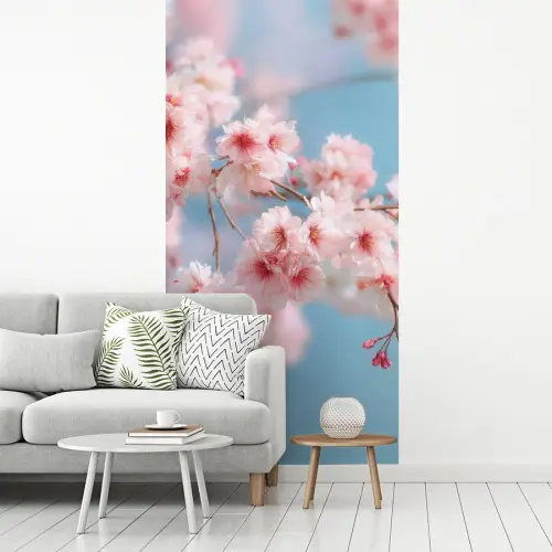 Takken - Bloesems - Roze fotobehang vinyl groot -woonkamer