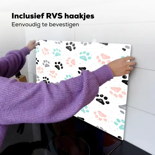 Paw - Pattern - Color Inductie beschemer met haakjes klein 777 -ky-ophangen-nl