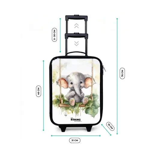 Onno olifant Kinderkoffer - Zwart klein -productfoto_formaten