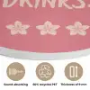 BBQ - Quote - Roze - Zomer Akoestische PET Vilt - Rond klein -closeup_NL