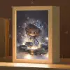 Meisje - Toveren - Sterren - Paars Light Box met kabel klein -zzz_3d_website