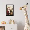 Kerstman - Rendier - Sneeuw - Kleurrijk fotolijst zwart zonder passe partout klein -usfeer4_kinderkamer