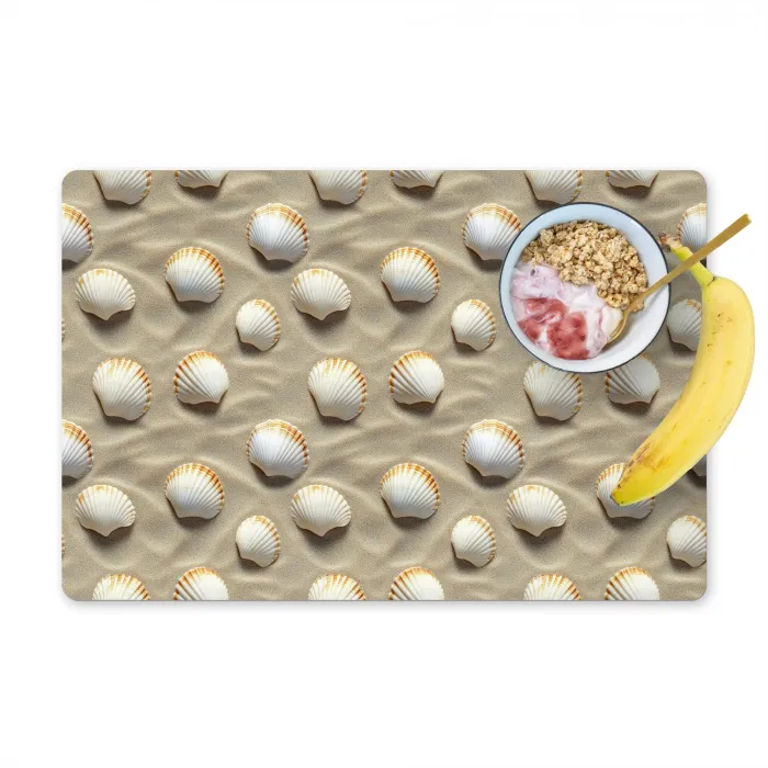 Schelpen - Zand - Maritiem Placemat vinyl groot 368 -zzzproduct_Kitchenyeah-website