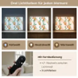 Apen - Lianen - Kleurrijk Light Box met batterij (Wandlamp) middel 907 -USP_lichtkleurDE