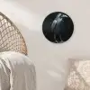 Raaf - Vogels - Zwart Wandcirkel kunststof plaat 5mm dik klein -sfeer5