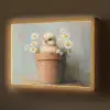 Bloempot - Kuiken - Bloemetjes Light Box met batterij (Wandlamp) middel -z3d_website