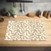 Modern - Abstract - Beige Inductie beschermer vinyl 3mm klein 276 -sfeer5