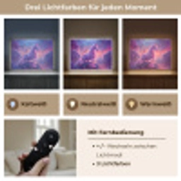 Eenhoorn - Fantasy - Kasteel - Meisje - Paars - Roze Light Box met batterij (Wandlamp kind) middel -USP_lichtkleurDE