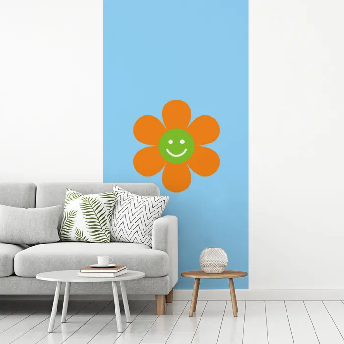 Bloem - Smiley - Kleurrijk fotobehang vinyl groot -woonkamer