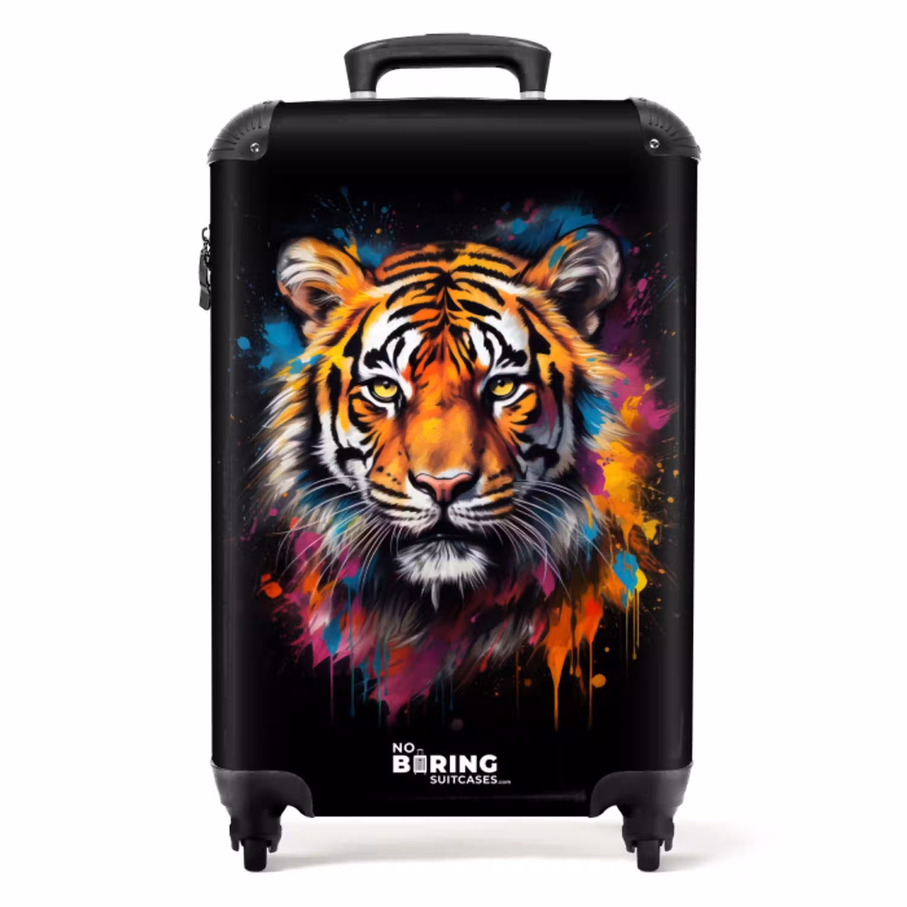 Tijger als street art kunstwerk NBS - Handbagage koffer - Volwassenen Unisex middel -productfoto_recht
