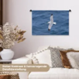 Zeemeeuw - Oceaan - Blauw Wandkleed katoen klein -tsfeer1_DE