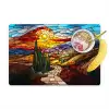 Mozaïek - Zon - Landschap - Dorp Placemat vinyl groot -zzzproduct_Kitchenyeah-website