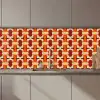 Geometrisch - Retro - Oranje keuken achterwand 2 middel 871 zz_3dshopping