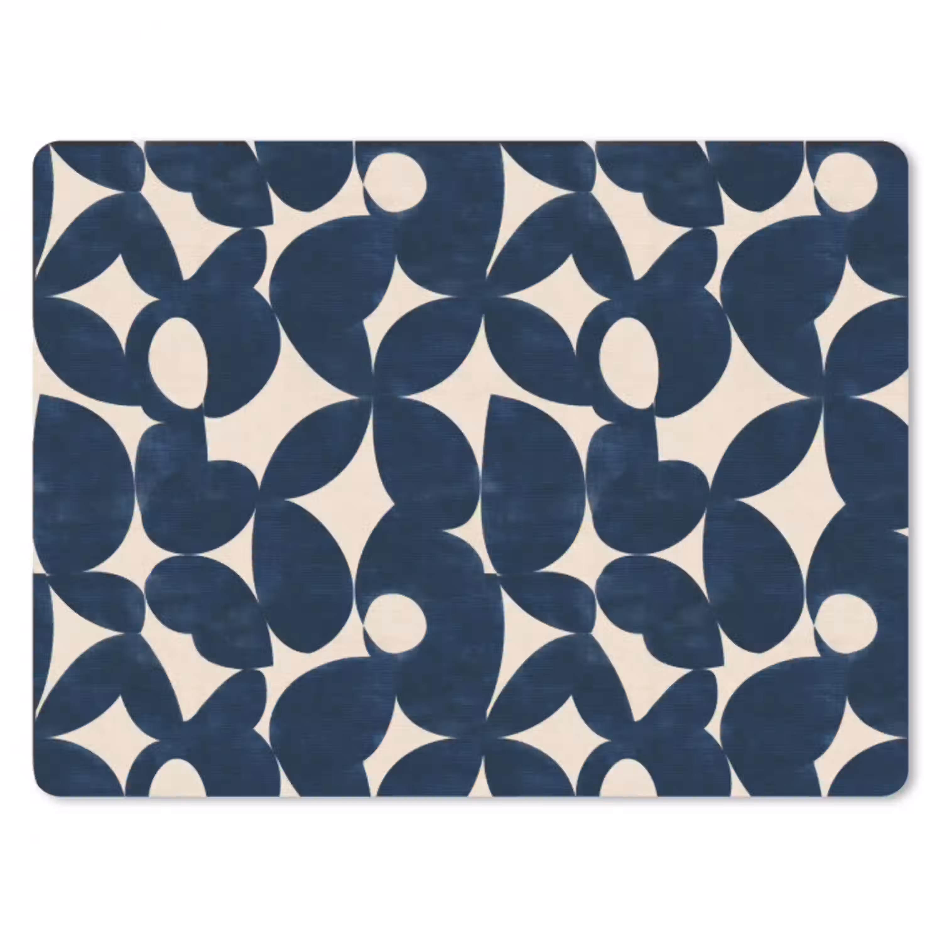 Modern - Geometrisch - Blauw muismat rubber klein 262 -3d