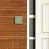 Effen olijfgroen - Sierlijk Naambord Vierkant klein -sfeer3-XS