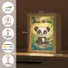 Panda - Bamboebos - Groen Light Box met kabel (Kinderlampje) klein -USP_NL