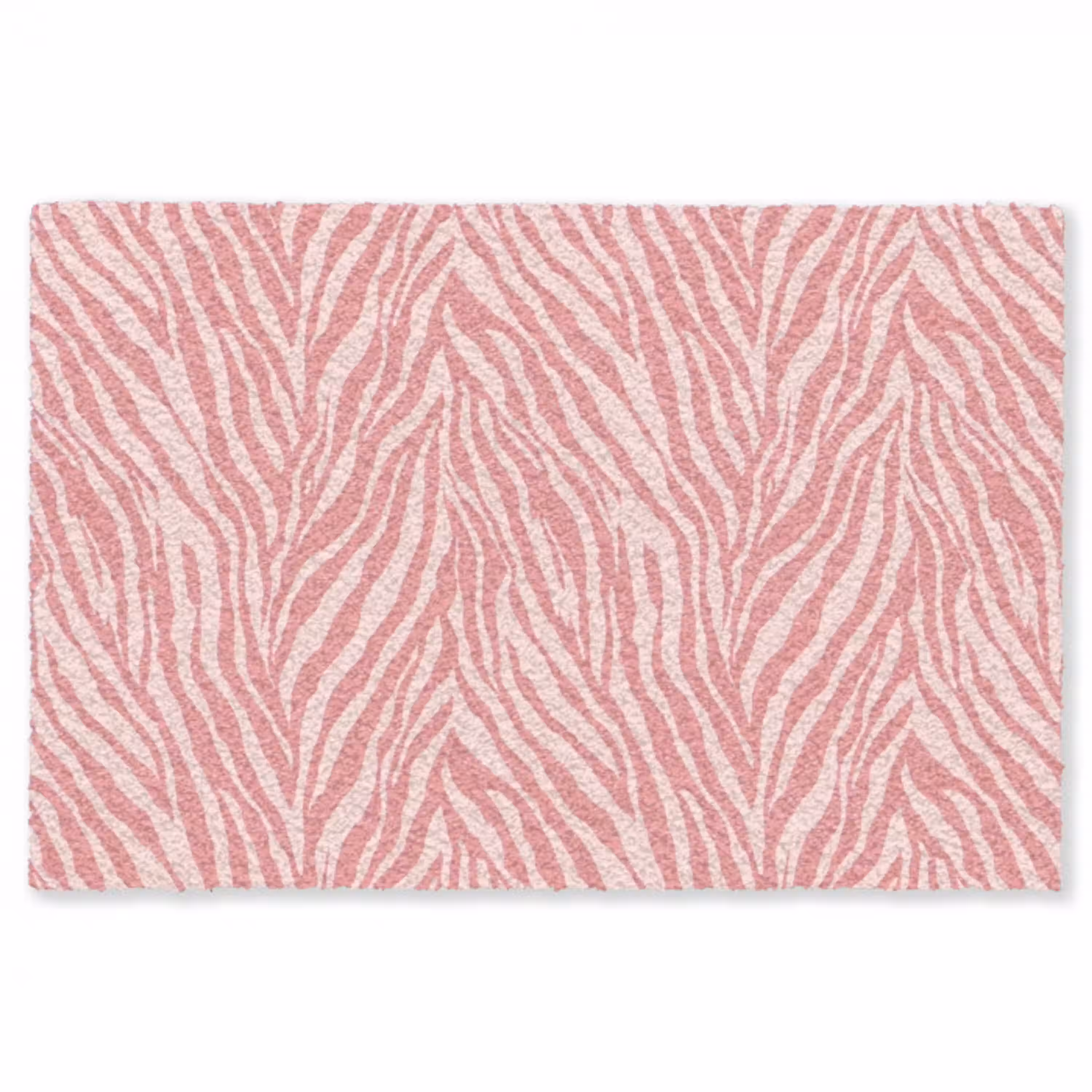 Zebra - Print - Roze Vloerkleed Rechthoek klein 1091 -3d