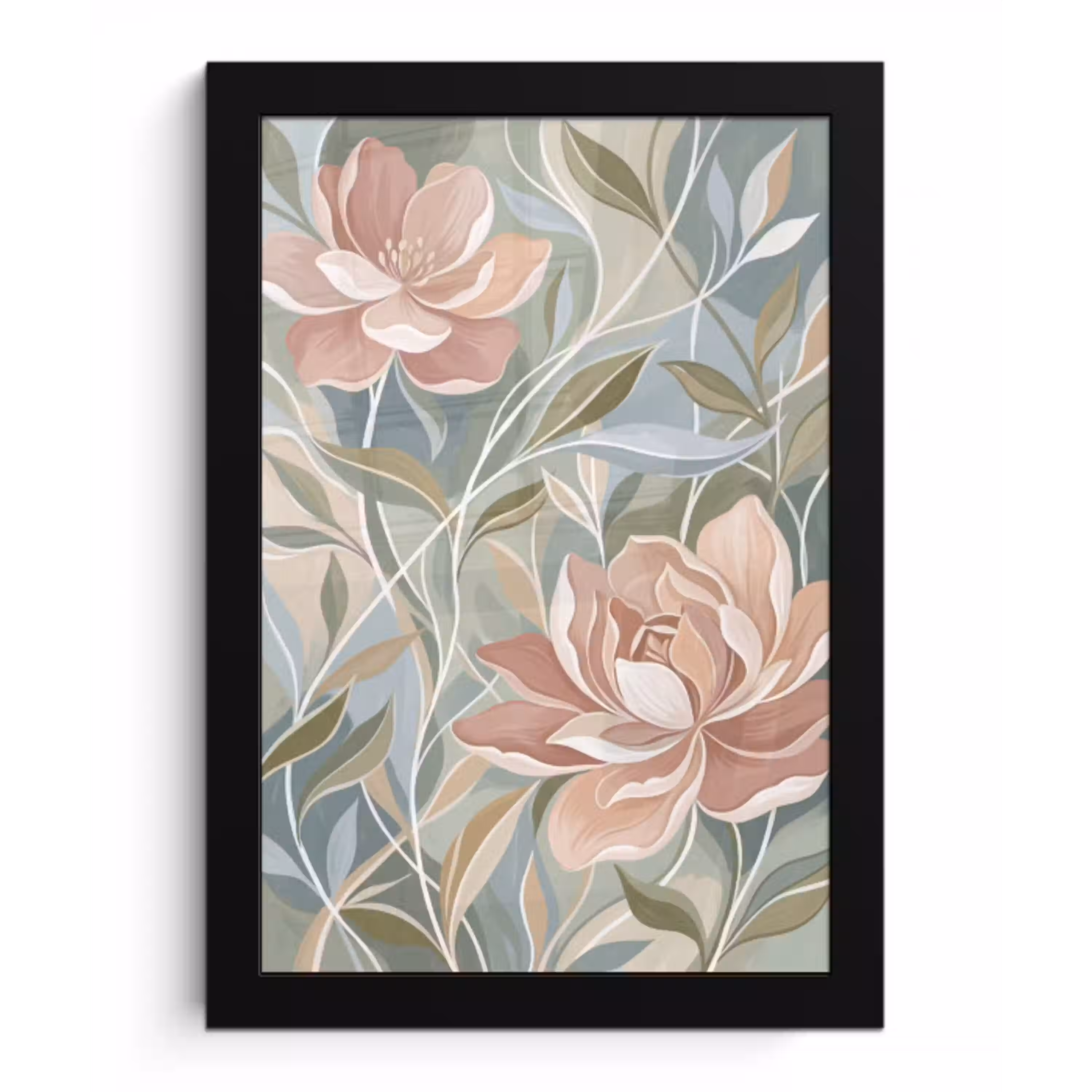 Elegant - Romantiek - Roze fotolijst zwart zonder passe partout klein -3d