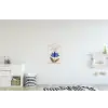 Korenbloem - Valentijn - Bloem - Blauw textielposter latten blank klein -kinderkamer