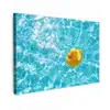 Badeend - Dobberen - Blauw canvas 2cm klein -z3d
