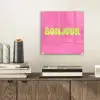 Roze - Groene bonjour - Organisch plexiglas 5mm klein -sfeer1