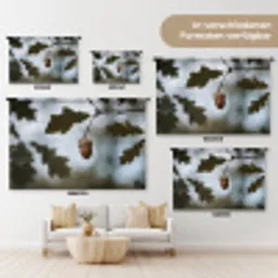 Eikel - Eikenblad - Bos - Herfst - Natuur Wandkleed katoen klein -tsfeer8_DE