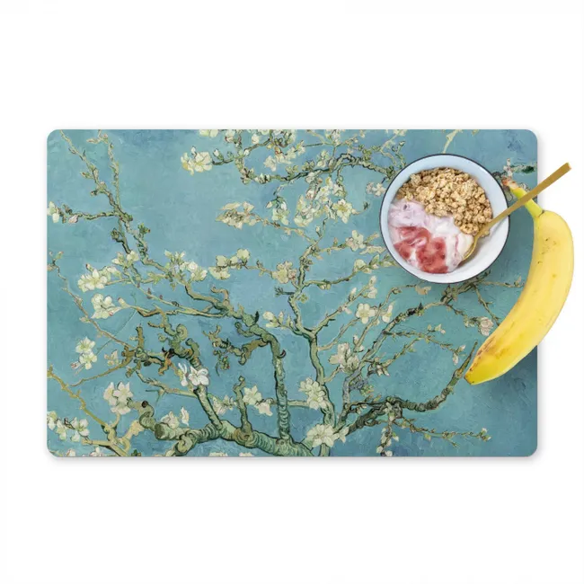 De Amandelbloessem Placemat vinyl groot -zzzproduct_Kitchenyeah-website