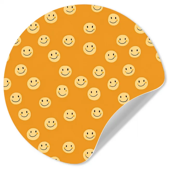 Behangcirkel - Smileys - Retro - Heel