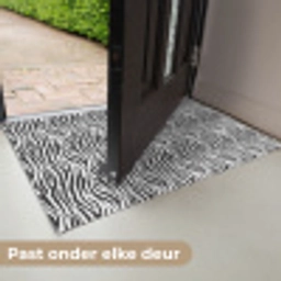 Zwart - Wit - Zebra - Patroon Deurmat klein 898 -USP_NL