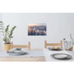 Bos - Bergen - Goud - Winter - Warm Muursticker klein -eettafel