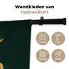 Vrouw - Hoed - Geel Wandkleed katoen klein -sfeer2