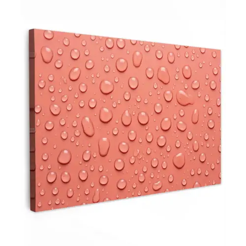 Water - Druppels - Roze canvas 2cm klein -z3d