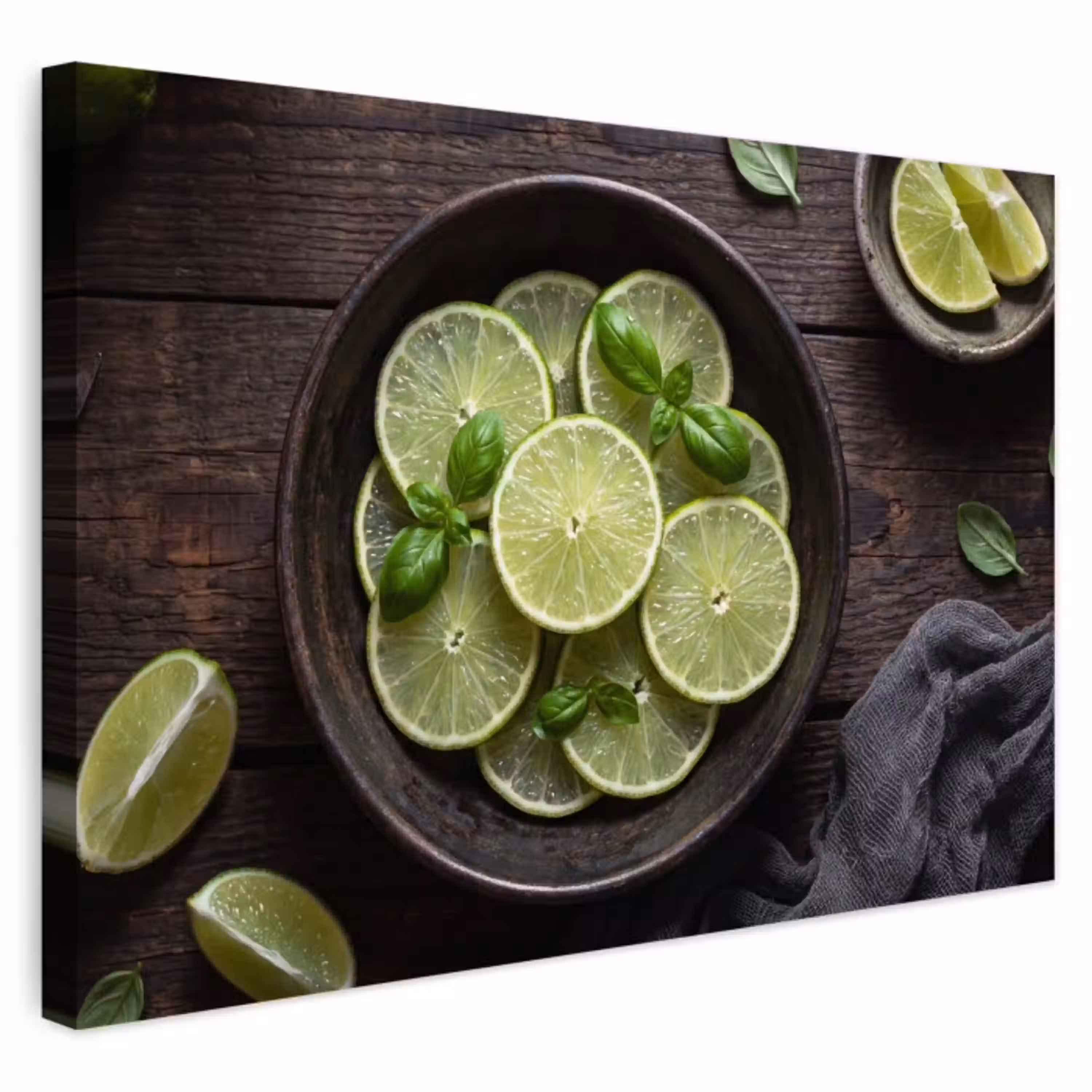 Fruit - Groen - Eten Tuinposter op houten frame 2 cm dik klein -3d