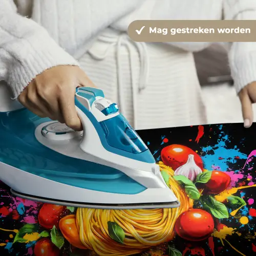 Spaghetti - Graffiti - Verf - Kleurrijk - Eten - Modern Wandkleed katoen klein -sfeer9
