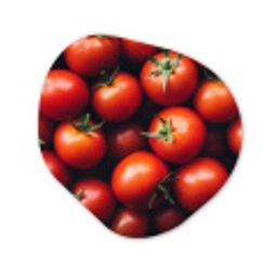 Groente - Rood - Tomaten Wandcirkel Organisch Forex 3mm klein -3d
